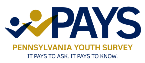 PAYS logo image. Text reads, Pennsylvania Youth Survey, It PAYS to ask. It PAYS to know.