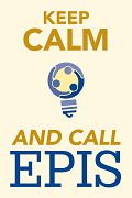 IMAGE OF TEXT STATING KEEP CALM AND CALL EPIS, INCLUDES LIGHTBULB IMAGE